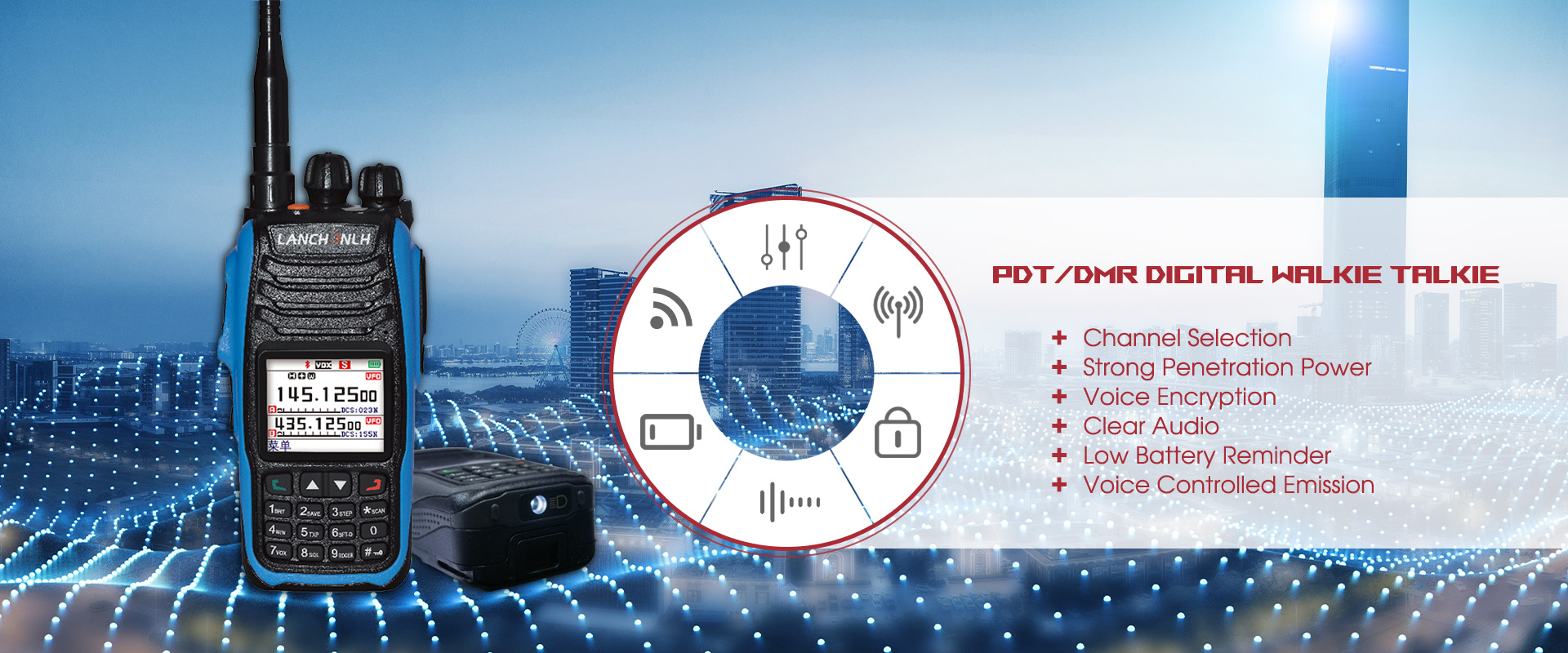 Kvalitets PDT/DMR Digital Walkie Talkie